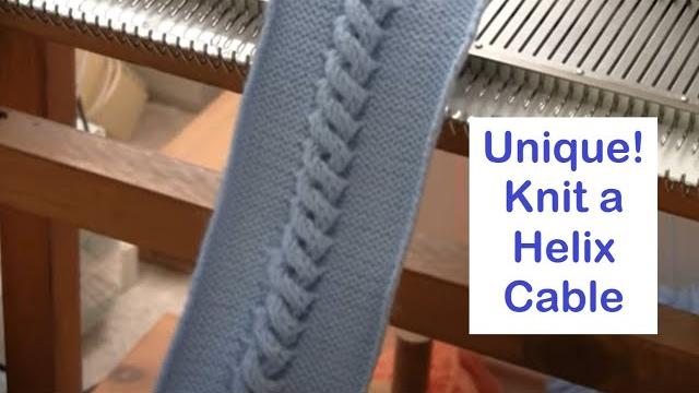 Machine knit helix cable by diana sullivan Machine knit helix cable by diana sullivan