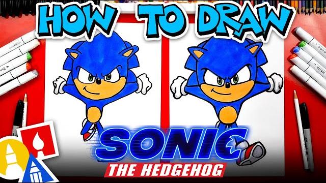 How to draw sonic from sonic the hedgehog movie How to draw sonic from sonic the hedgehog movie