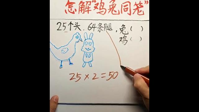 趣味数学 - 没学方程,怎解鸡兔同笼 趣味数学 - 没学方程,怎解鸡兔同笼
