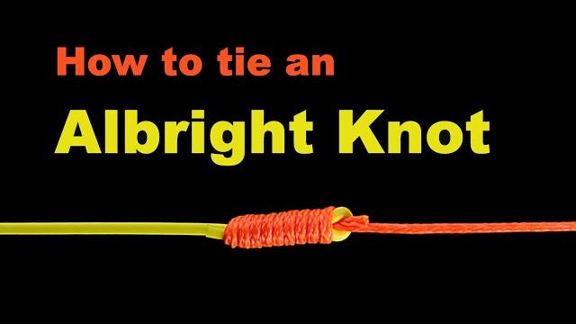 Fishing knots - how to tie an albright knot. (braided line to fluorocarbon leader line). Fishing knots - how to tie an albright knot. (braided line to fluorocarbon leader line).