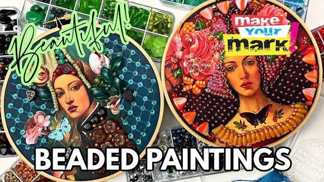 Beaded paintings with czech glass beads Beaded paintings with czech glass beads
