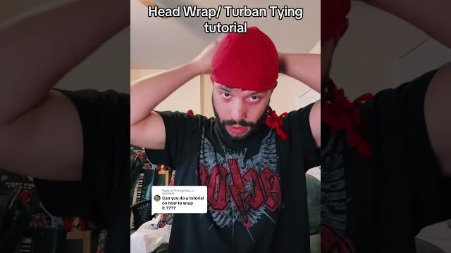 How to wrap the tiktok turban #wrap #headwrap #turban #tiktokturban #headwear #durag #tying How to wrap the tiktok turban #wrap #headwrap #turban #tiktokturban #headwear #durag #tying