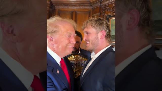 Donald trump and logan paul face off Donald trump and logan paul face off