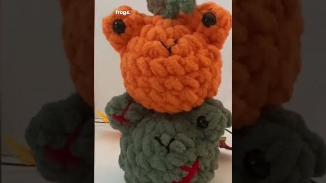Quick, spooky, #crochet project for #halloween !! zombie & pumpkin frog #amigurumitutorial now out! Quick, spooky, #crochet project for #halloween !! zombie & pumpkin frog #amigurumitutorial now out!