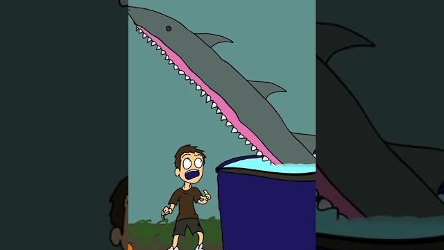 Beware of sharks... in the pool? #shorts #shark #animation Beware of sharks... in the pool? #shorts #shark #animation
