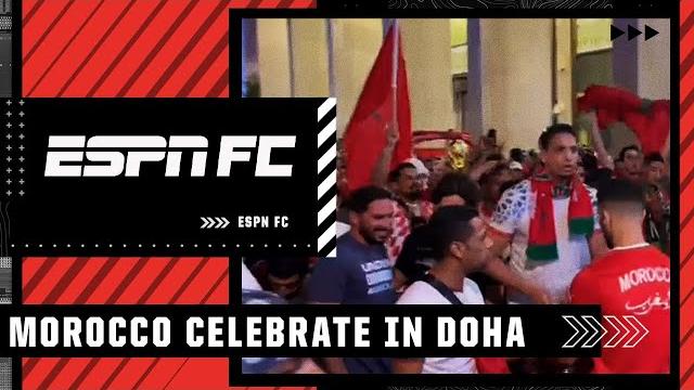 'morocco!' wild scenes in doha as morocco fans take to the streets to celebrate canada win | espn fc 'morocco!' wild scenes in doha as morocco fans take to the streets to celebrate canada win | espn fc