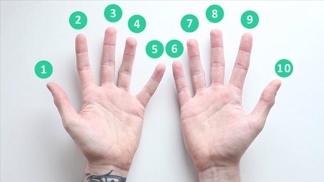 Nine times table | multiplication hand trick Nine times table | multiplication hand trick
