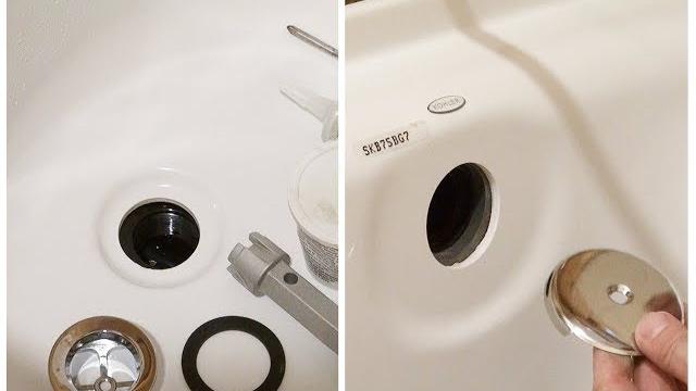 Bathtub drain and overflow connection. слив в ванне Bathtub drain and overflow connection. слив в ванне