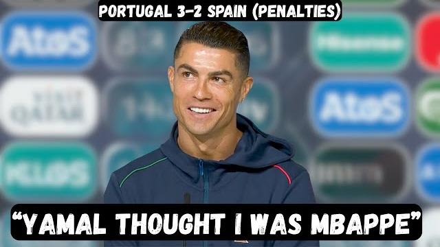 Cristiano ronaldo blasts yamal after portugal wins nations league - post match interview vs spain Cristiano ronaldo blasts yamal after portugal wins nations league - post match interview vs spain