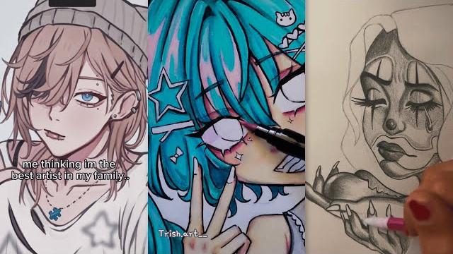 Art drawing tiktok compilations ~ drawing tiktok #58 Art drawing tiktok compilations ~ drawing tiktok #58