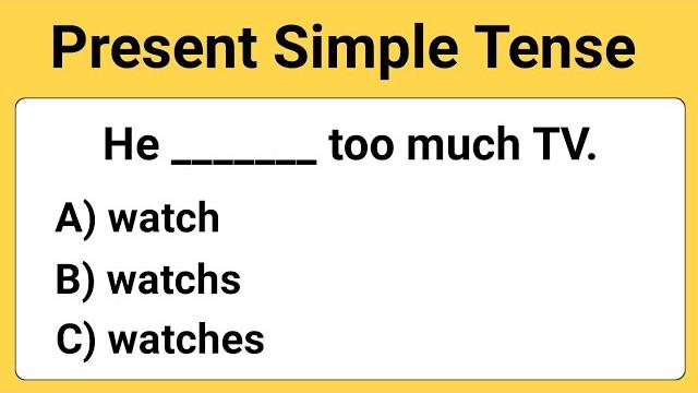 Present simple tense quiz। grammar quiz। english grammar test Present simple tense quiz। grammar quiz। english grammar test