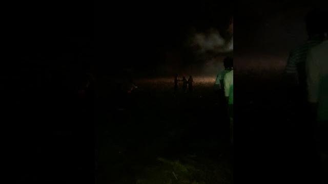 Night horse race in indian village Night horse race in indian village