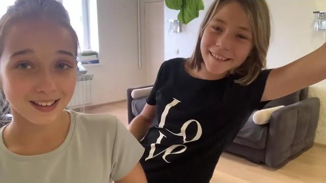 Yoga challenge girls gymnastics️alisa and kira & dog -stretching and flexibility in ourapartment Yoga challenge girls gymnastics️alisa and kira & dog -stretching and flexibility in ourapartment