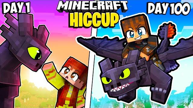 I survived 100 days as hiccup in minecraft I survived 100 days as hiccup in minecraft