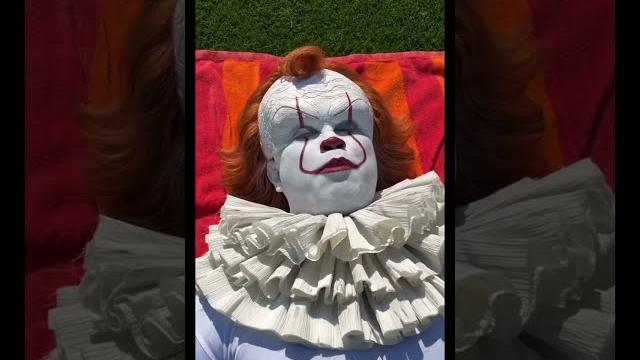 Demon clown enjoying the sun #shorts Demon clown enjoying the sun #shorts