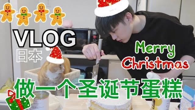聖誕節vlog,自己做一個聖誕蛋糕 聖誕節vlog,自己做一個聖誕蛋糕