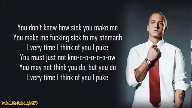 Eminem - puke (lyrics) Eminem - puke (lyrics)