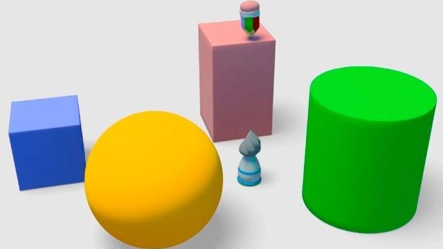 Развивающие мультики - плоские и объемные геометрические фигуры Развивающие мультики - плоские и объемные геометрические фигуры