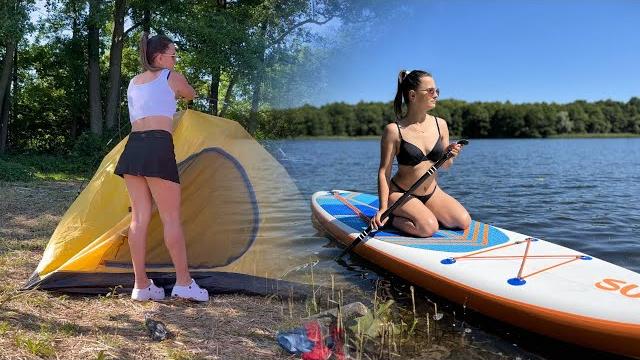 Girl solo camping | sup swimming | cooking | relaxing sounds of nature | asmr#outdoors #solo #lake Girl solo camping | sup swimming | cooking | relaxing sounds of nature | asmr#outdoors #solo #lake
