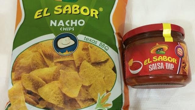 El sabor - awesome nachos with salsa dip El sabor - awesome nachos with salsa dip
