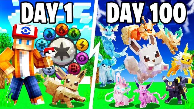 I spent 100 days as an eeveelution trainer in pokémon minecraft vs my rival! (duos cobblemon) I spent 100 days as an eeveelution trainer in pokémon minecraft vs my rival! (duos cobblemon)