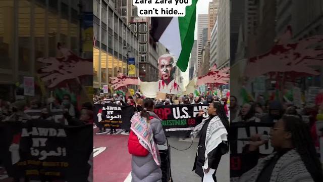 Pro palestinian crowd protesting zara Pro palestinian crowd protesting zara