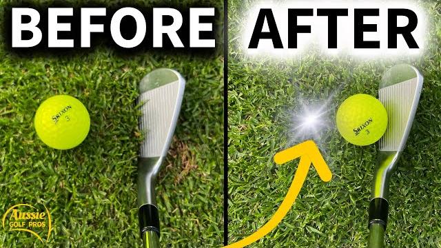 How to hit the golf ball first (easy drill) How to hit the golf ball first (easy drill)