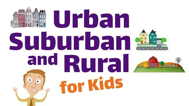 Urban, suburban and rural areas for kids Urban, suburban and rural areas for kids