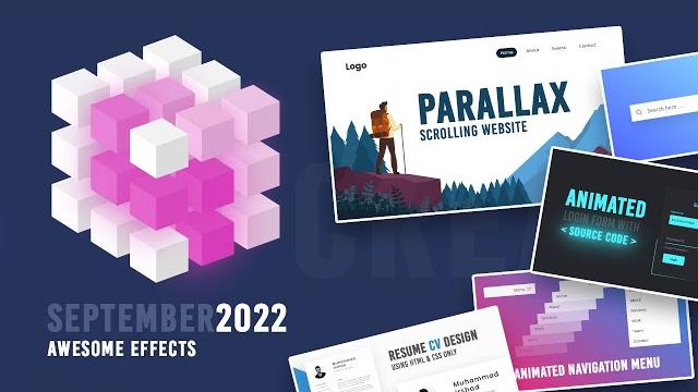 Awesome css & javascript effects | september 2022 Awesome css & javascript effects | september 2022