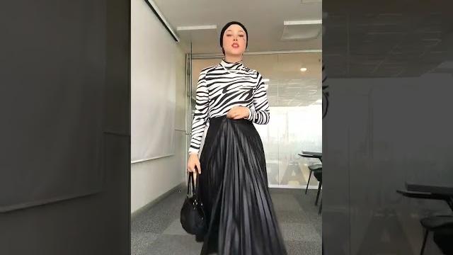 Türbanlı deri etek Türbanlı deri etek