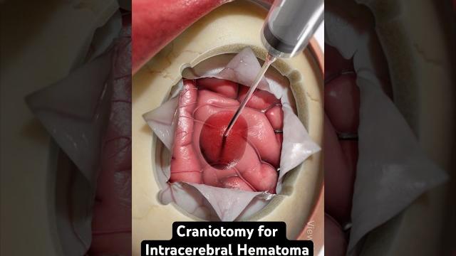Removing pooled blood from the brain (3d animation) Removing pooled blood from the brain (3d animation)