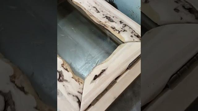 Вариант окна в парную, термоясень с живой обналичкой из ясеня + авторская деревянная ручка Вариант окна в парную, термоясень с живой обналичкой из ясеня + авторская деревянная ручка