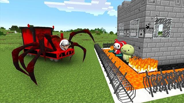 Choo choo charles vs. security house - minecraft Choo choo charles vs. security house - minecraft