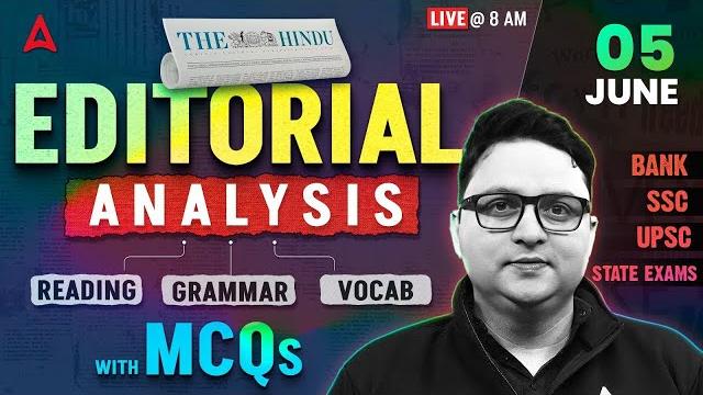 The hindu editorial analysis | 5 june 2025 | reading, grammar, vocab, mcqs | the hindu analysis The hindu editorial analysis | 5 june 2025 | reading, grammar, vocab, mcqs | the hindu analysis