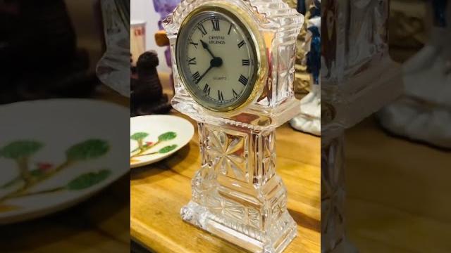 Vintage tabletop crystal clock godinger made in taiwan #shorts #vintage #clock ( ig: antiquemart ) Vintage tabletop crystal clock godinger made in taiwan #shorts #vintage #clock ( ig: antiquemart )