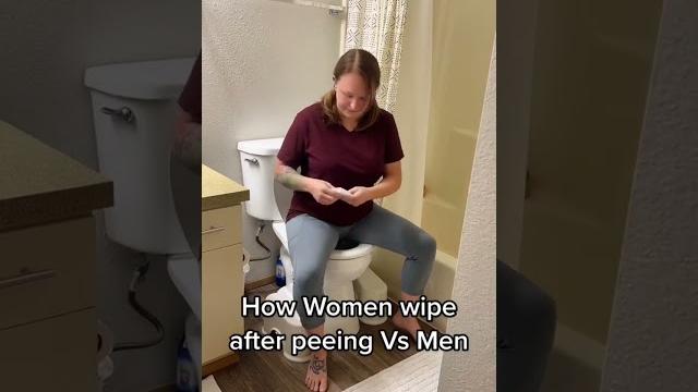 How women wipe after peeing vs men How women wipe after peeing vs men