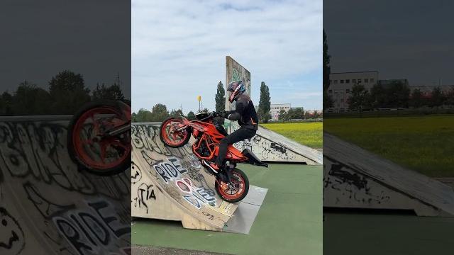 Riding insane kicker ramp setup #ktm390 #motorcycle #motostunt Riding insane kicker ramp setup #ktm390 #motorcycle #motostunt