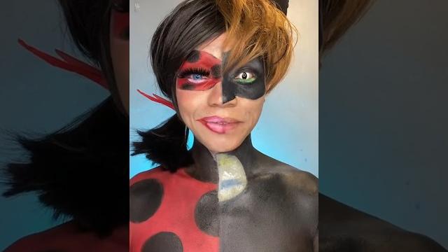 Lady bug vs cat noir #makeupinspired #ladybug #catnoir #miraculous #sfxmua #shorts #pachie2323 Lady bug vs cat noir #makeupinspired #ladybug #catnoir #miraculous #sfxmua #shorts #pachie2323