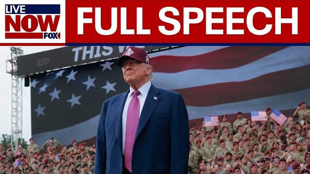 Full: trump speaks to troops at fort bragg, marks army's 250th birthday | livenow from fox Full: trump speaks to troops at fort bragg, marks army's 250th birthday | livenow from fox