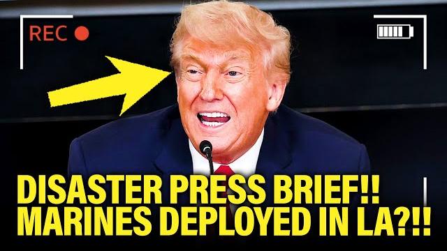 Trump holds disaster press brief as marines activated Trump holds disaster press brief as marines activated
