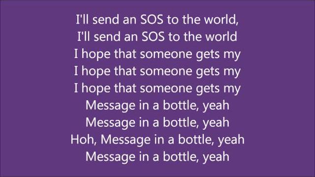 The police - message in a bottle - the lyric video The police - message in a bottle - the lyric video