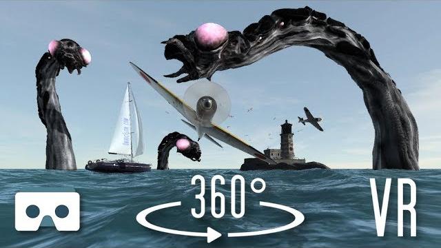 Vr 360 3d video: sea monsters. virtual reality scary videos for oculus go, vr box, samsung gear vr Vr 360 3d video: sea monsters. virtual reality scary videos for oculus go, vr box, samsung gear vr