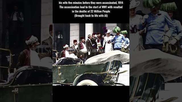 Colorized historic ww1 footage: franz ferdinand assassination #ww1 #history #colorizedhistory Colorized historic ww1 footage: franz ferdinand assassination #ww1 #history #colorizedhistory