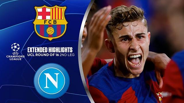 Barcelona vs. napoli: extended highlights | ucl round of 16 2nd leg | cbs sports golazo Barcelona vs. napoli: extended highlights | ucl round of 16 2nd leg | cbs sports golazo