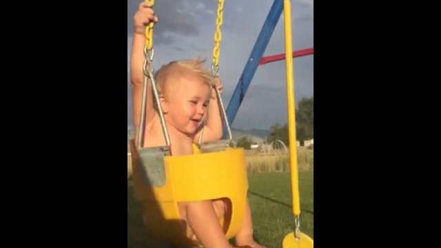 Nakey toddler swingin' on the swing (censored) Nakey toddler swingin' on the swing (censored)