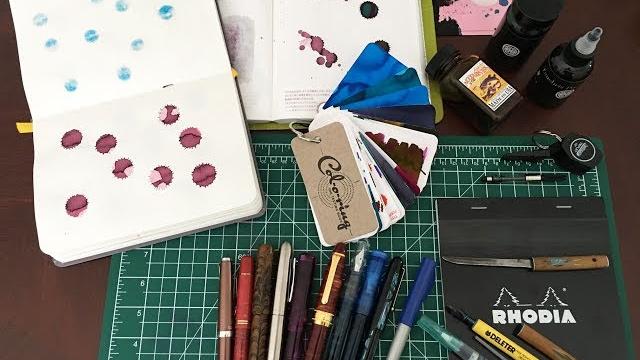 Playing with new fountain pen inks video Playing with new fountain pen inks video