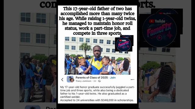 17-year-old dad of twins: honor roll, 3 sports, & $346k in scholarships!#teen #dad #school #shorts 17-year-old dad of twins: honor roll, 3 sports, & $346k in scholarships!#teen #dad #school #shorts