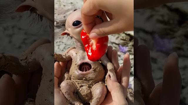 I found an alien baby. there is also a mouth inside its belly. I found an alien baby. there is also a mouth inside its belly.