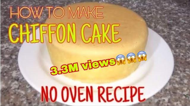 How to make chiffon cake without oven | no oven chiffon cake How to make chiffon cake without oven | no oven chiffon cake