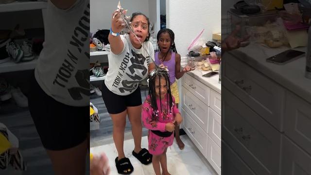Dad gets mad at mom after making londyn hair fall out #shorts Dad gets mad at mom after making londyn hair fall out #shorts